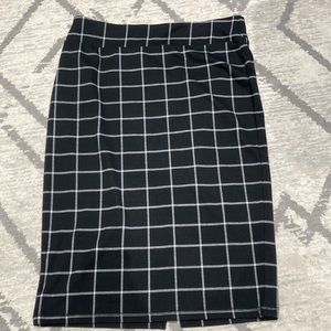 Plaid black skirt